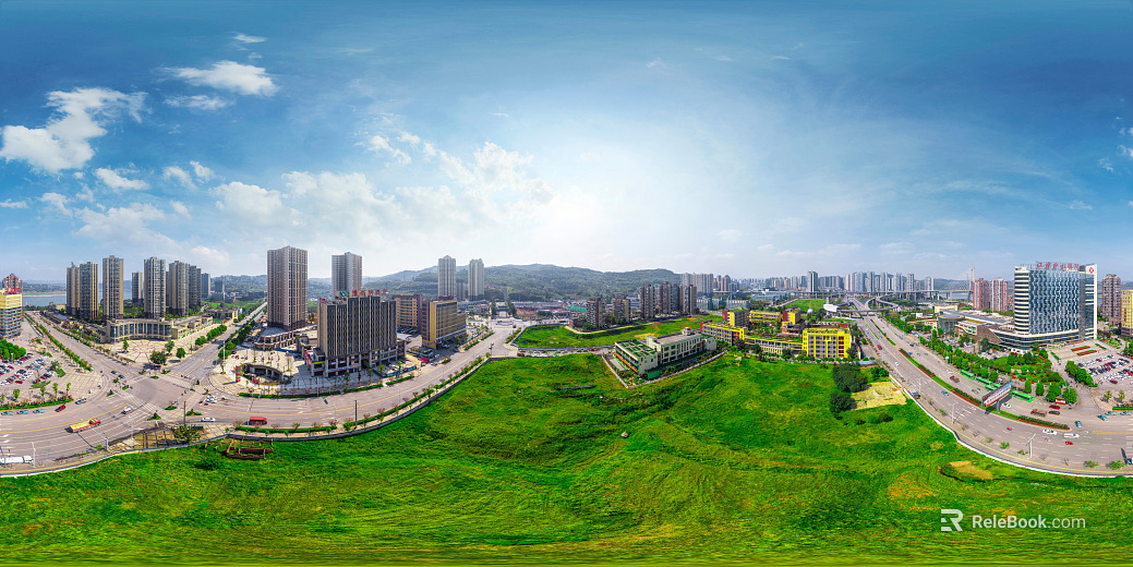HDR urban ecological greening panorama texture