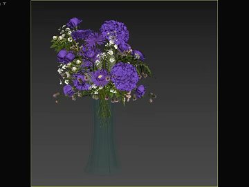 Purple flower arrangement interior decoration floral art texture (ID:ffaeh127064)