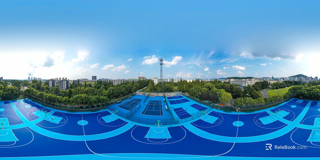 HDR City Sports Fitness Square Panorama texture