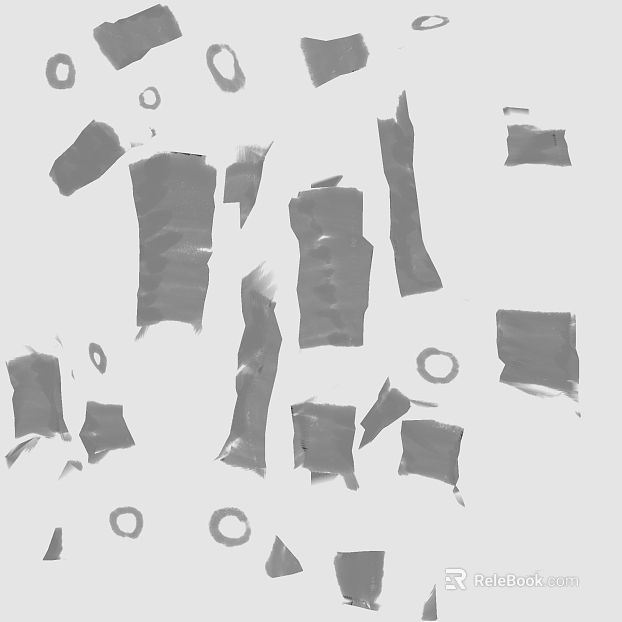 Silver Gray Tin Paper Fragment Decorative Map texture