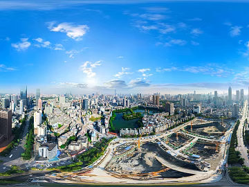 HDR City Construction Site Panorama texture (ID:ffach738813)