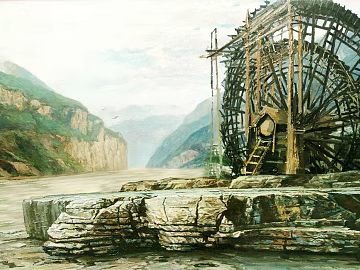 landscape painting texture (ID:ffajg54302)