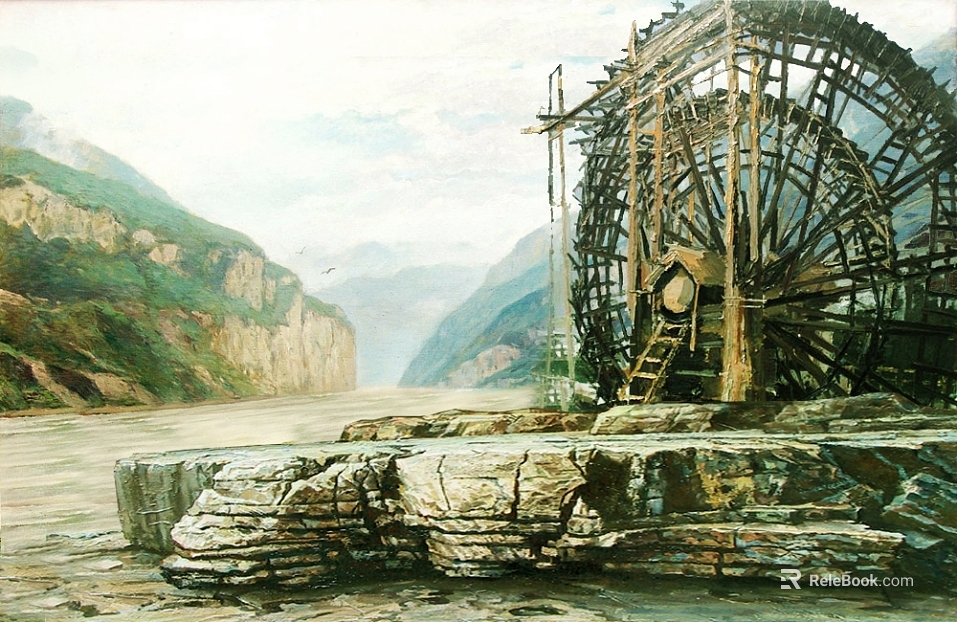 landscape painting texture