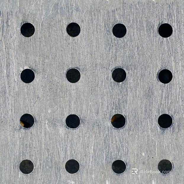 Perforated sheet metal texture