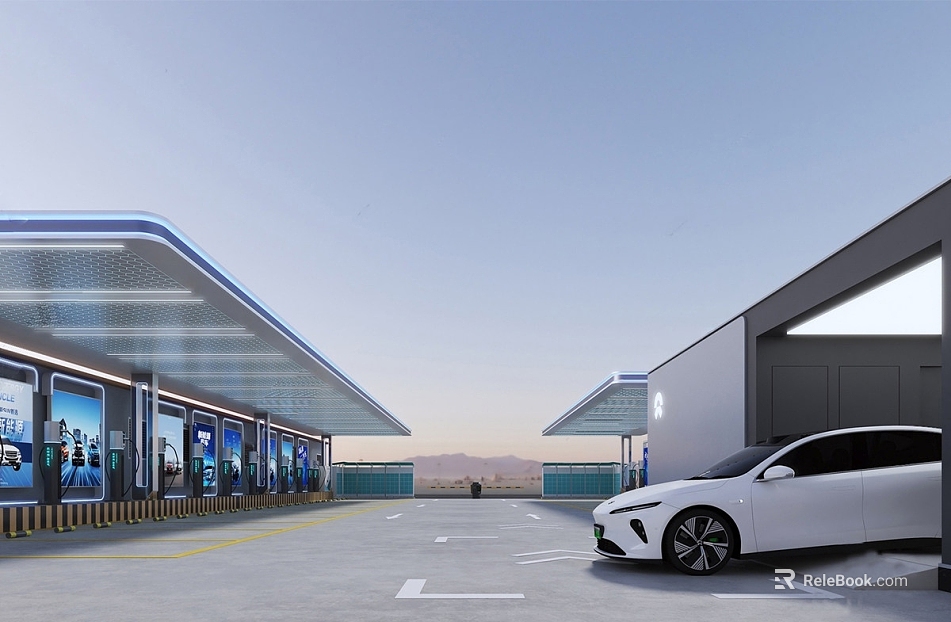 Hyundai NIO New Energy Charging Station texture