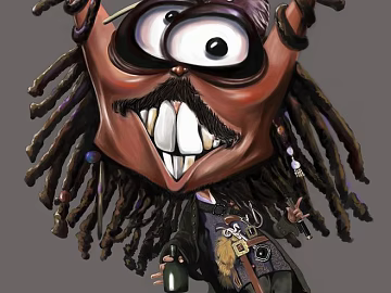Big Head Figure Illustration texture (ID:ffhbe418)