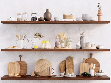 Silent Wind Wood Kitchen Storage Rack texture (ID:ffaeh393964)