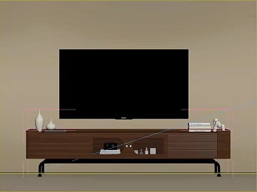 Walnut TV Cabinet Living Room Storage Cabinet texture (ID:ffaeh535274)