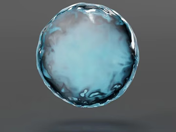 Blue art glass ornaments 3d model