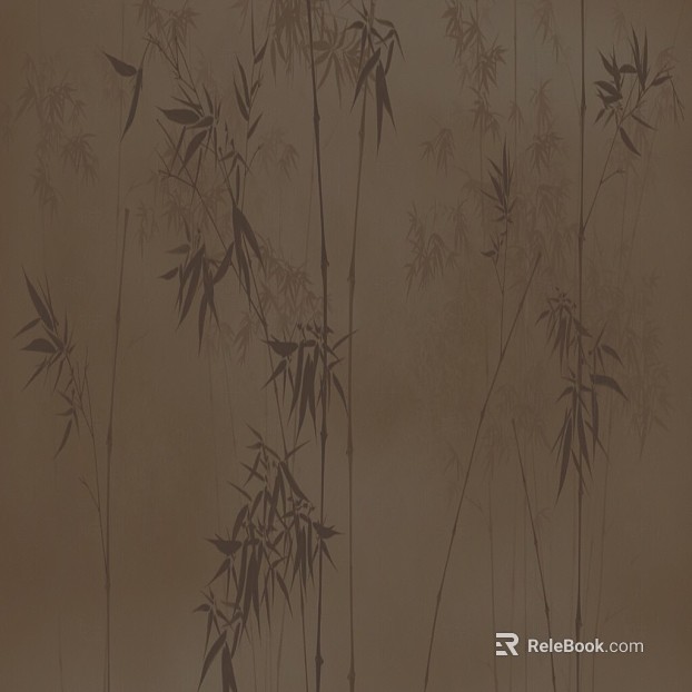 New Chinese Tan Bamboo Pattern Wallpaper Background Wall texture