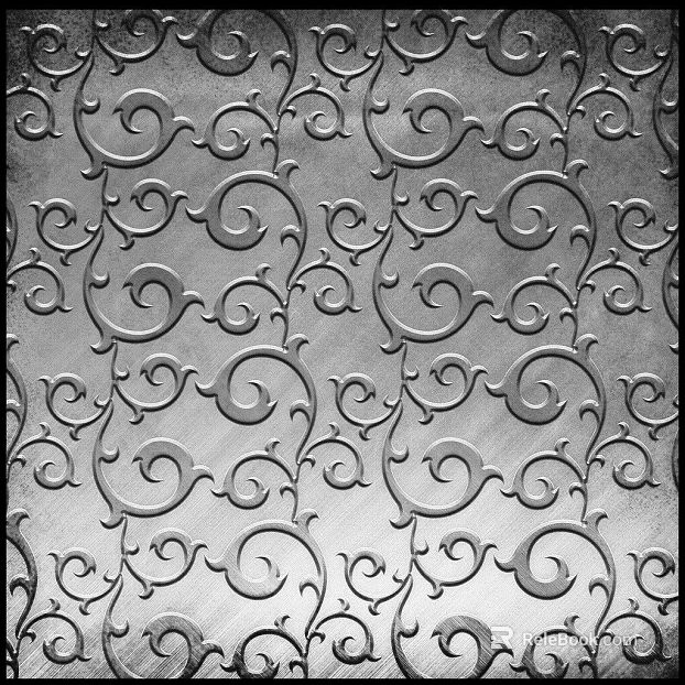 Silver retro pattern metal plate wall decoration texture