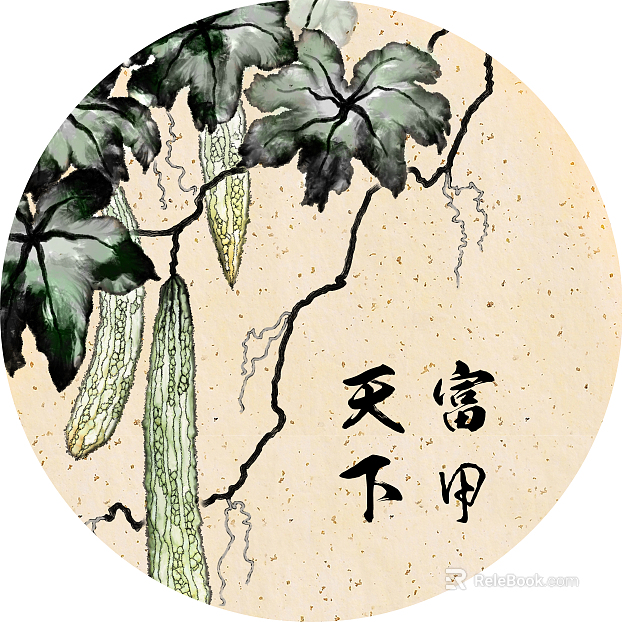 Plant painting texture