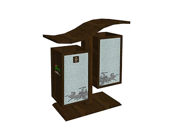 Chinese Deep Walnut Outdoor Sorting Trash texture (ID:ffaeh574721)