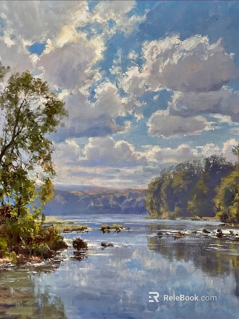 landscape painting texture