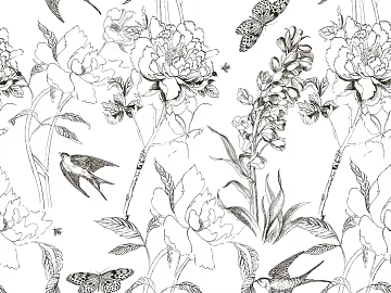 Floral and animal patterns texture (ID:ffaeh790616)