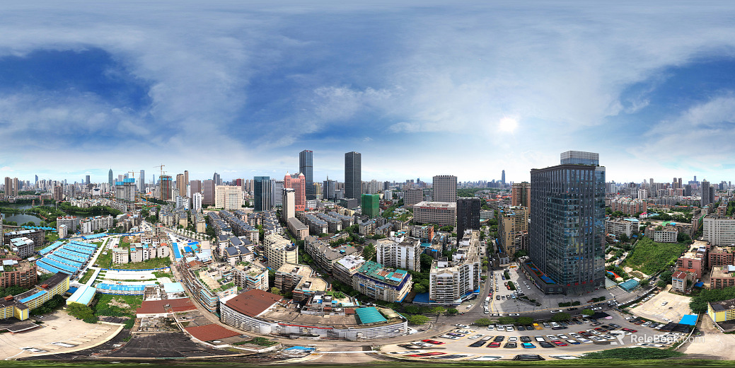 HDR urban ecological greening panorama texture