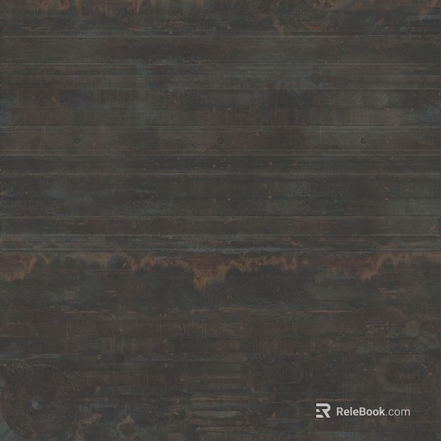 Old dark brown metal plate industrial wind wall texture