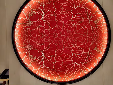 circle frame painting texture (ID:ffagf3615)