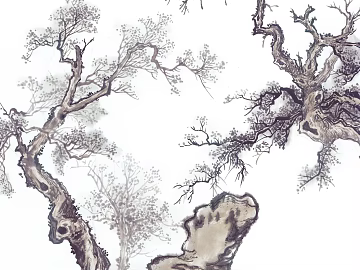 Ancient Tree Decorative Painting texture (ID:ffaaf8221)