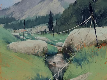 landscape painting texture (ID:ffajg21197)