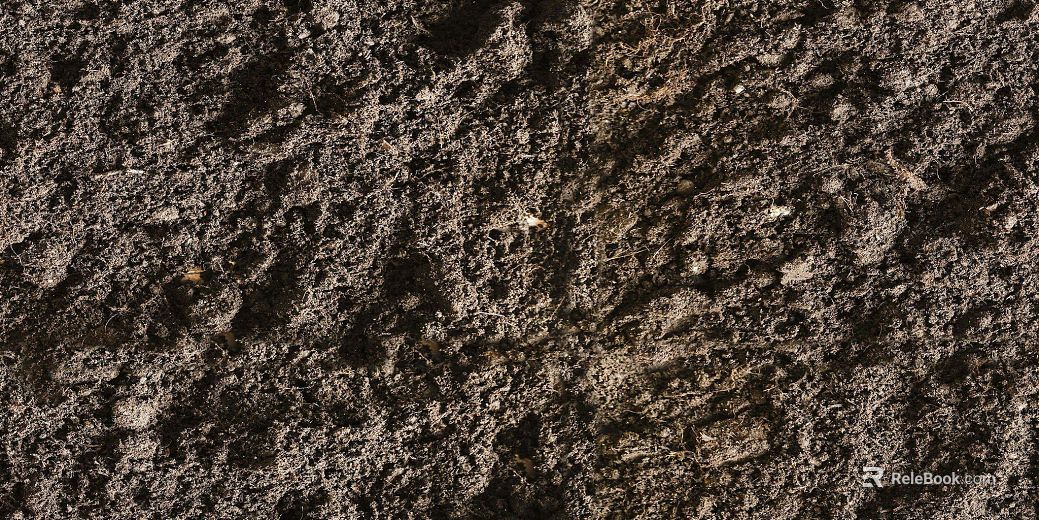 Dark brown dirt outdoor ground texture