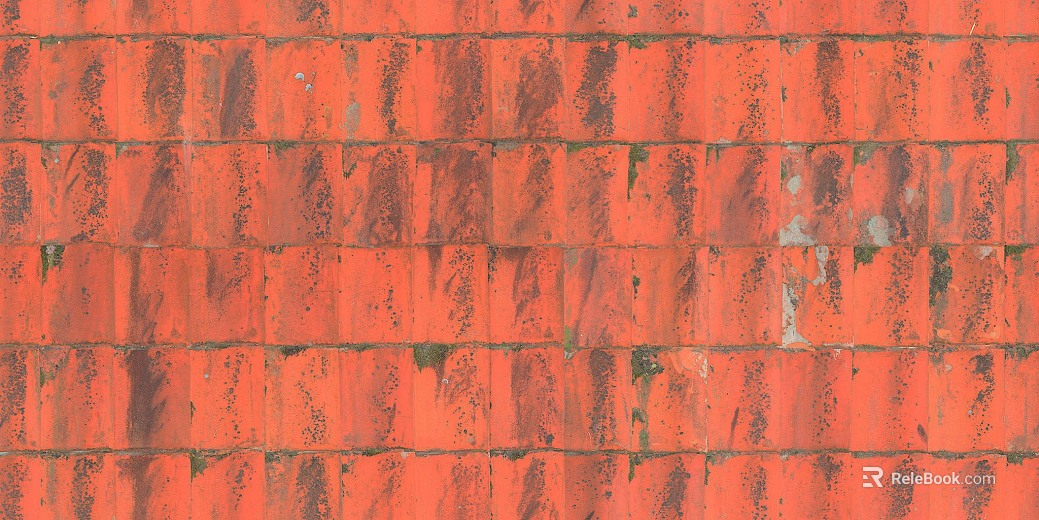 Red old red tile roof building materials texture