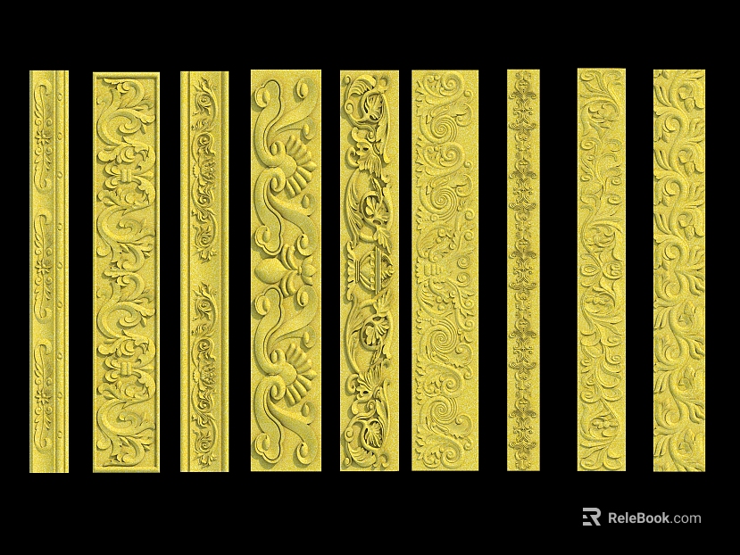Embossed gold relief texture