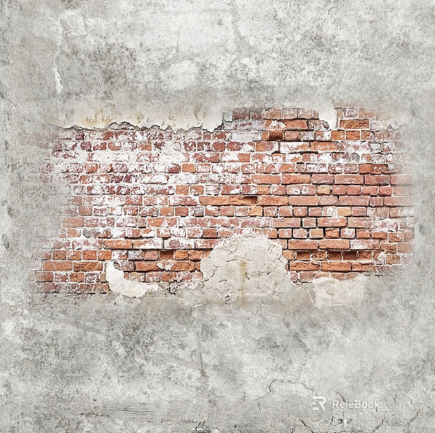 Retro red brown shabby brick wall wall decoration texture