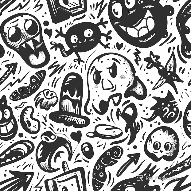 Patterned wall fabric, patterned wallpaper, cartoon wallpaper, cartoon wall fabric, wall fabric, wallpaper, wall covering texture