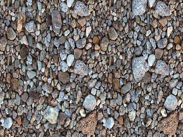 Gray brown mixed gravel courtyard floor texture (ID:ffaeh544939)