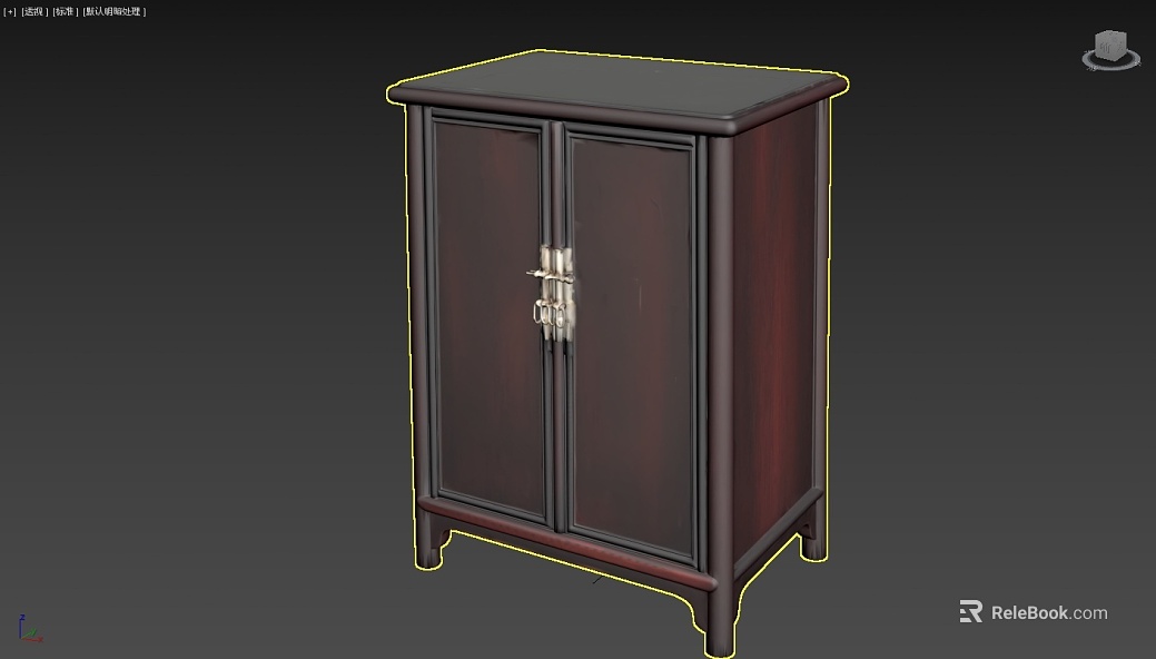 Chinese-style Red-brown Solid Wood Cabinet for Bedroom Storage texture
