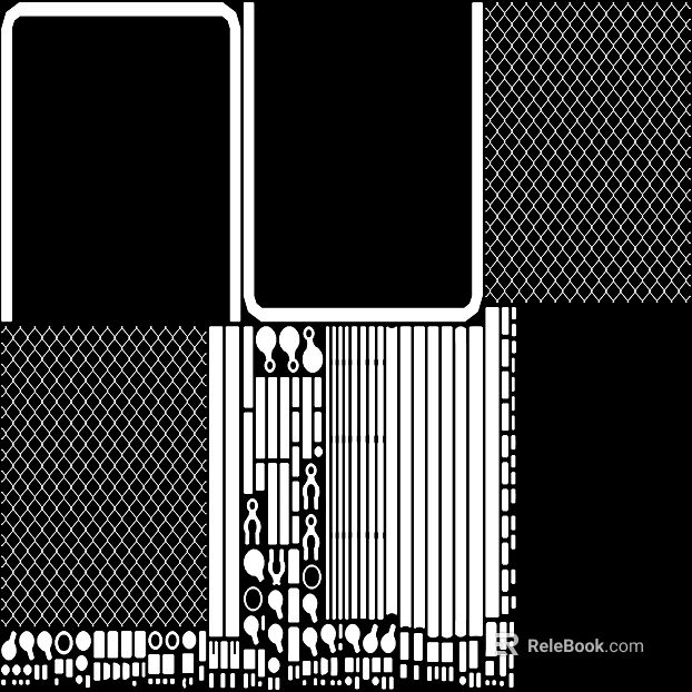 Black and white concave-convex metal mesh decorative surface texture