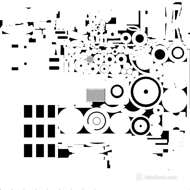 Black and white geometric abstract pattern decorative painting texture
