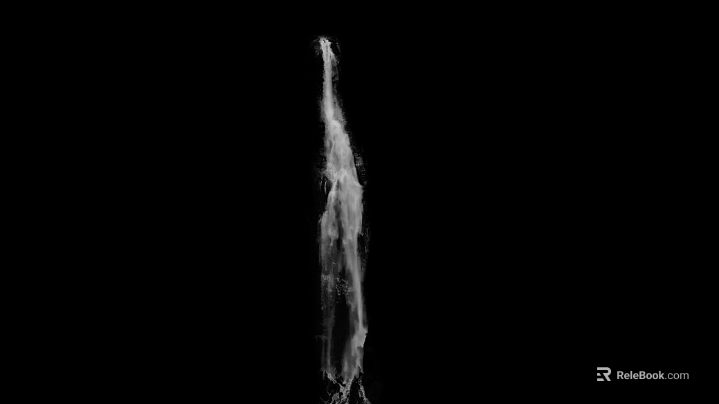 Black and white waterfall natural landscape map texture