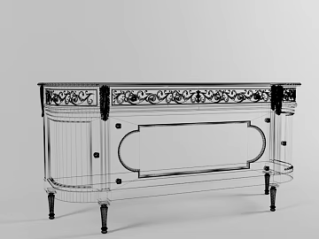 European-style carved wooden sideboard texture (ID:ffaeh108826)