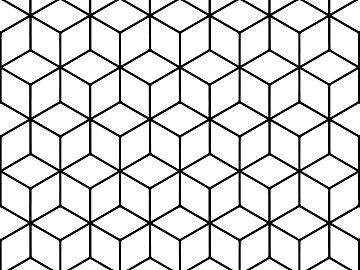 Hexagonal Brick Hexagonal Lattice Black and White texture (ID:ffaeg03299)