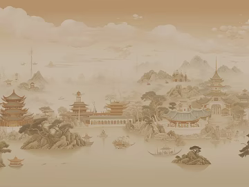 Landscape painting 3d model