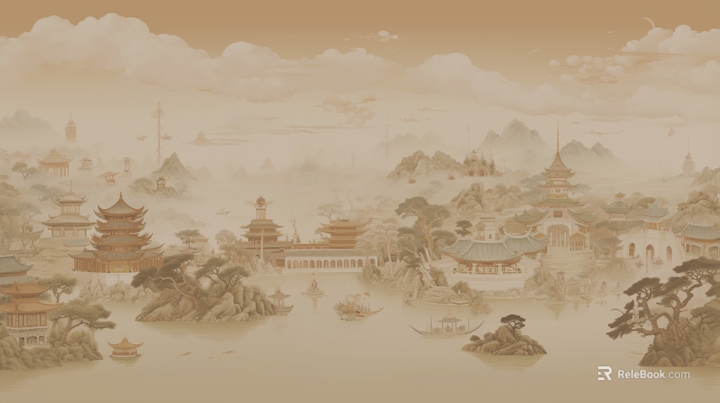Landscape painting texture