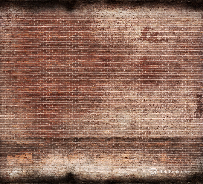 Red-brown old brick wall indoor and outdoor wall texture