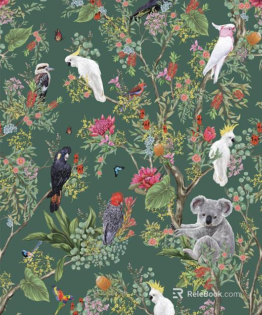 Flora Pattern Wall Cloth Wallpaper Wallpaper Fabric texture