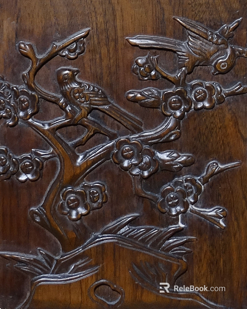 wood carved cherry woodcut texture
