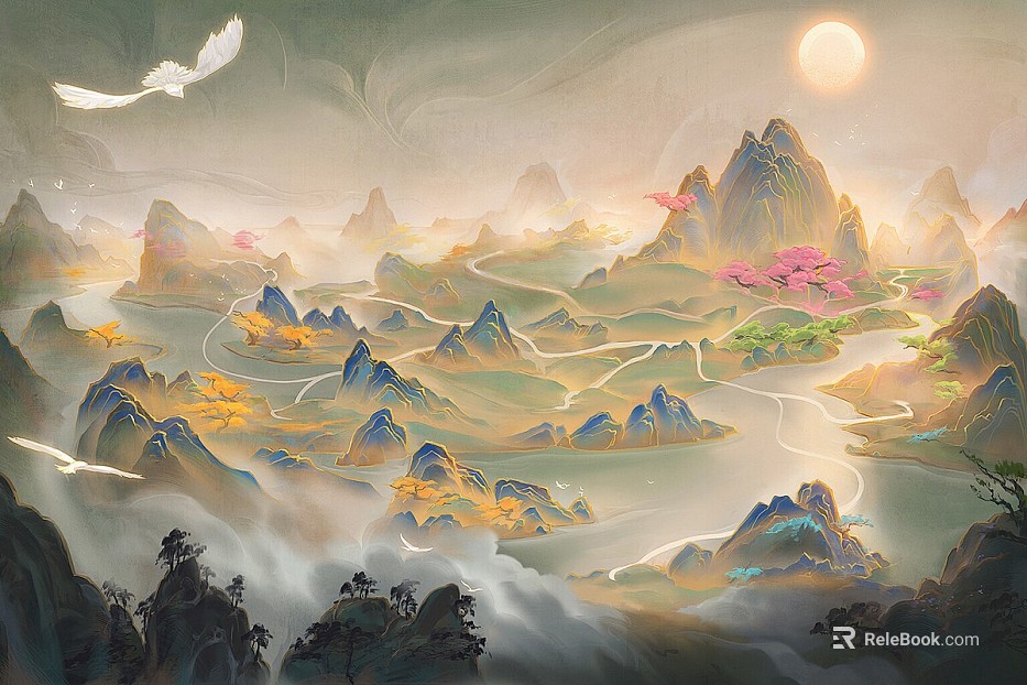 landscape painting texture