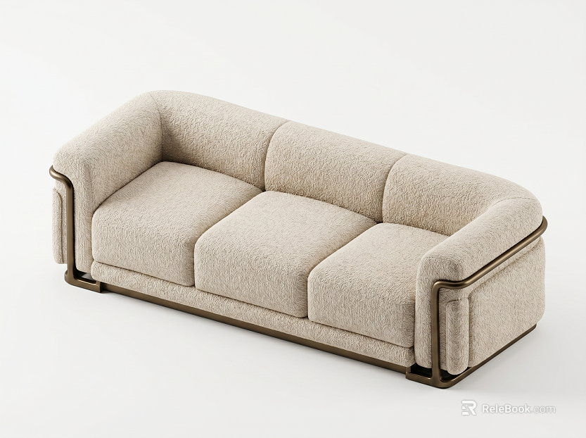 Light Luxury Beige Cashmere Sofa texture