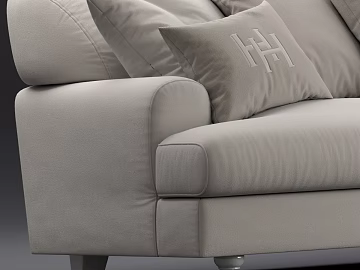 Rice Pigmented Flannel Living Room Sofa Cover 3d model
