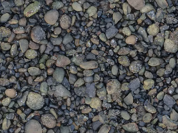 Grey green variegated cobblestone courtyard ground texture (ID:ffaeh889316)
