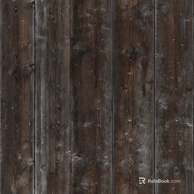 Dark brown dilapidated wood board wall decoration texture