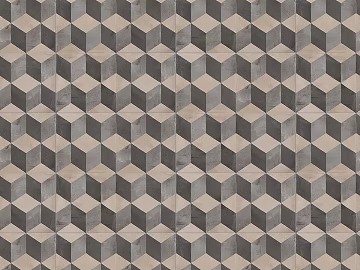 Retro Geometric Pattern Tile Tile Middle Cream Antique Tile Art Tile texture (ID:ffaeh073782)