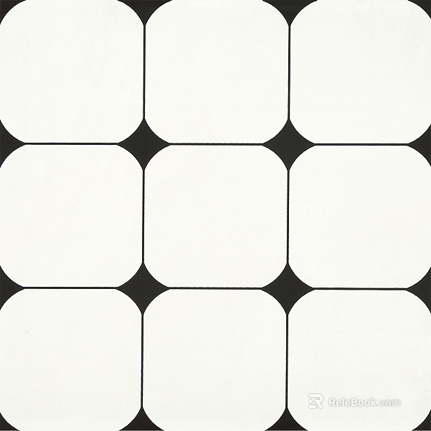 Simple Black and White Tile Kitchen and Bathroom Wall Floor texture