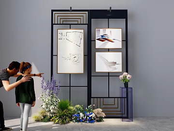 Modern Abstract Decorative Painting Exhibition Hall Hanging Painting texture (ID:ffaeh353226)