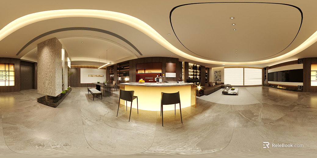 Modern Luminous Bar Living Room texture